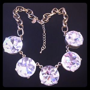 EXPRESS Chain andClear Rhinestone Statement Neckla